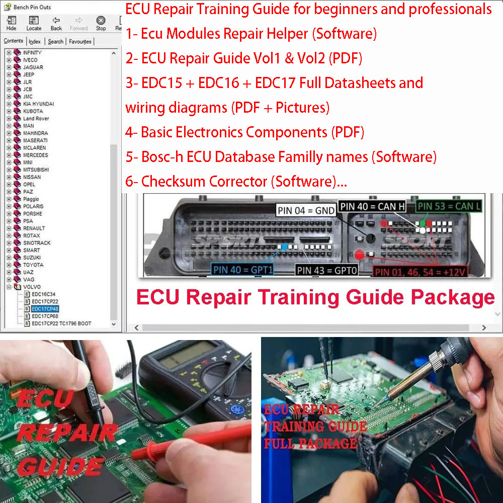 ECU Repair Training Guide ECU  - Electronics Repair Basics review and price