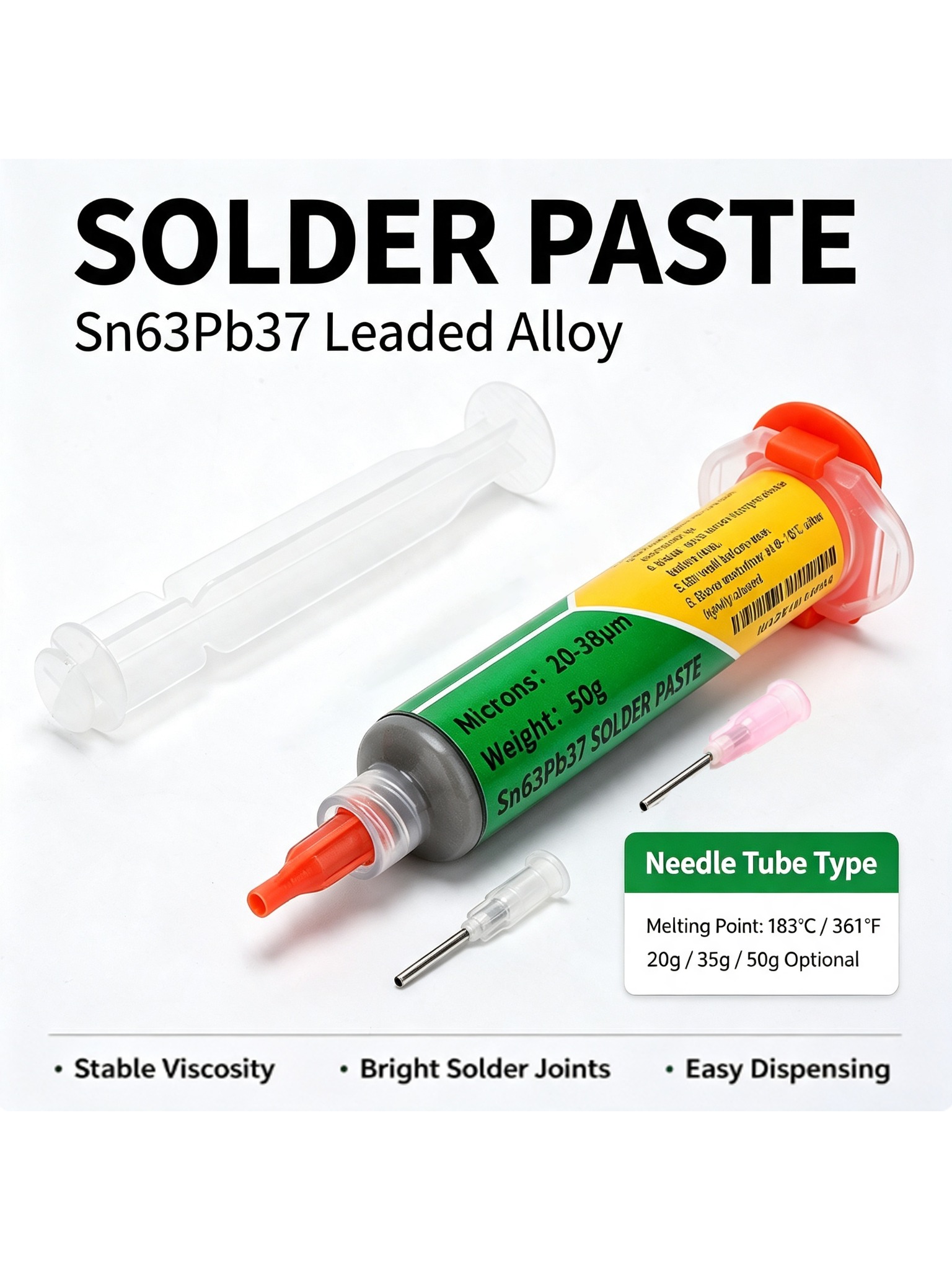 Needle Tube Sn63Pb37 Solder Pa - Electronics Repair Table review and price